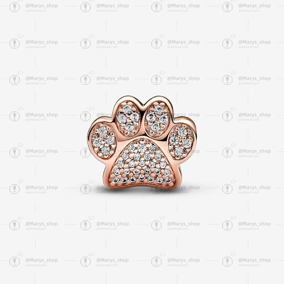 Pandora Sparkling Paw Print Charm - Picture 2 of 5